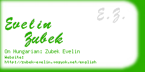 evelin zubek business card